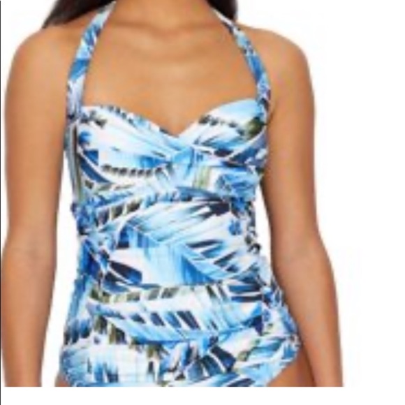 NWT! La Blanca tankini set size 10 color blue - Picture 1 of 9